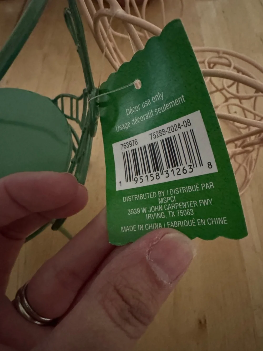 Ashland Green and Blush Metal Tabletop Chairs (NWT) - Picture 5 of 7